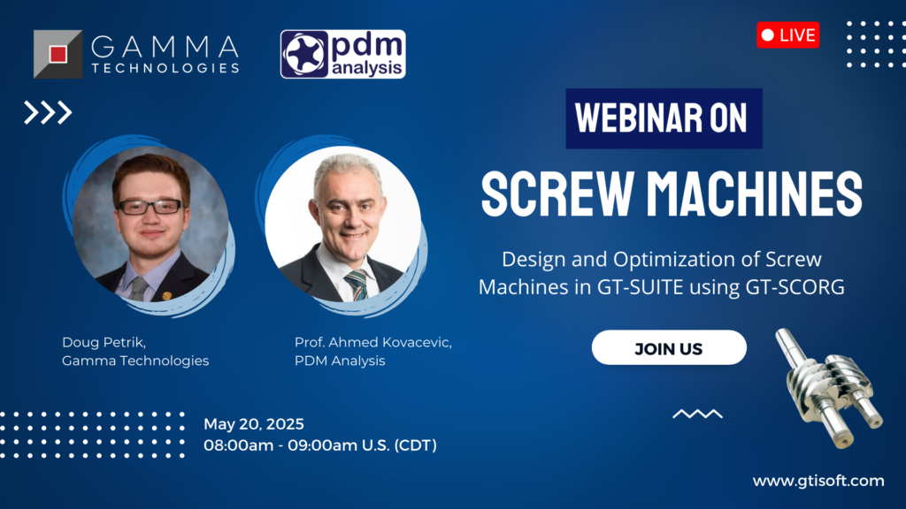 Introducing GT-SCORG: Design and Optimization of Screw Machines in GT-SUITE using GT-SCORG