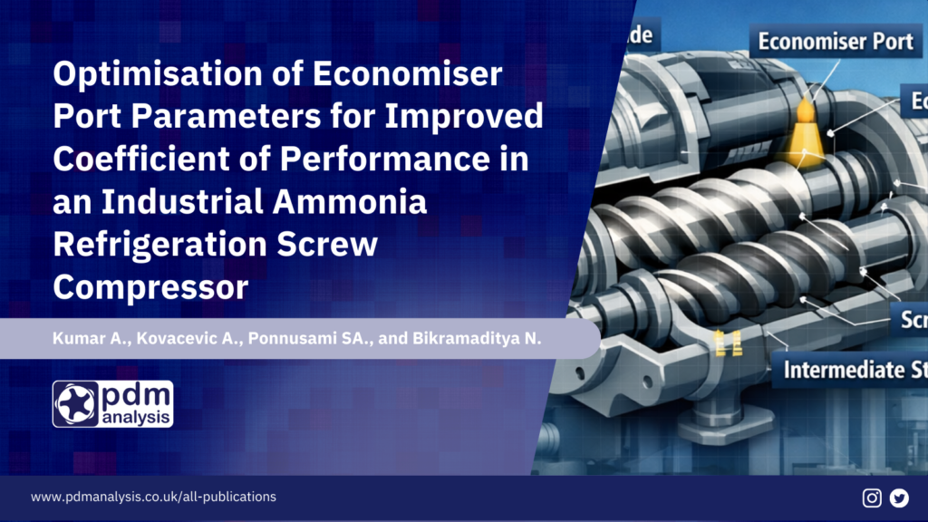 Optimisation of Economiser Port Parameters for Improved Coefficient of Performance in an Industrial Ammonia Refrigeration Screw Compressor