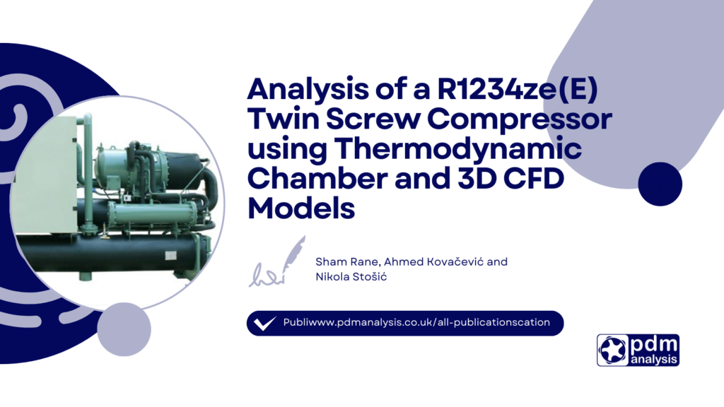 Analysis of a R1234ze(E) Twin Screw Compressor using Thermodynamic Chamber and 3D CFD Models