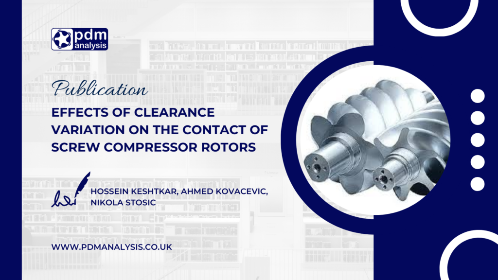 Effects of clearance variation on the contact of screw compressor rotors